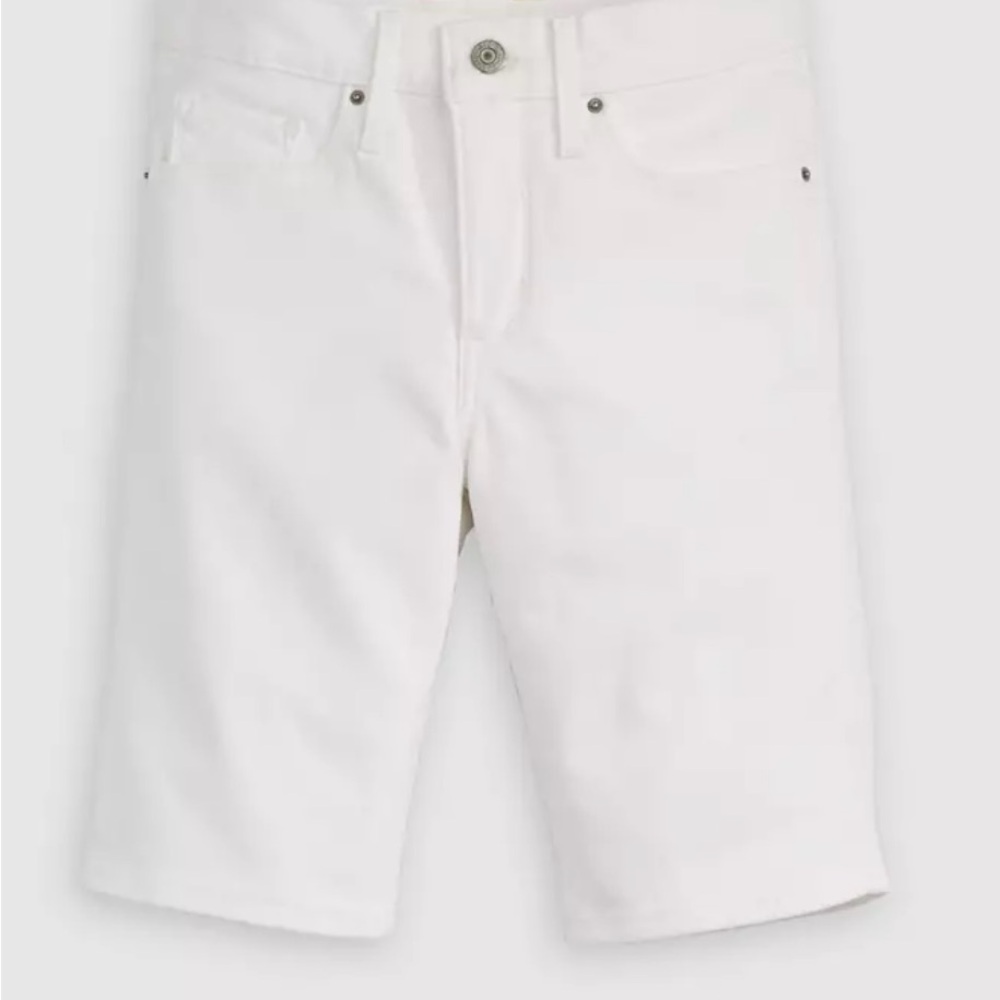 nwt levis shaping bermuda Women's White Denim Shorts 30 - Picture 6 of 7